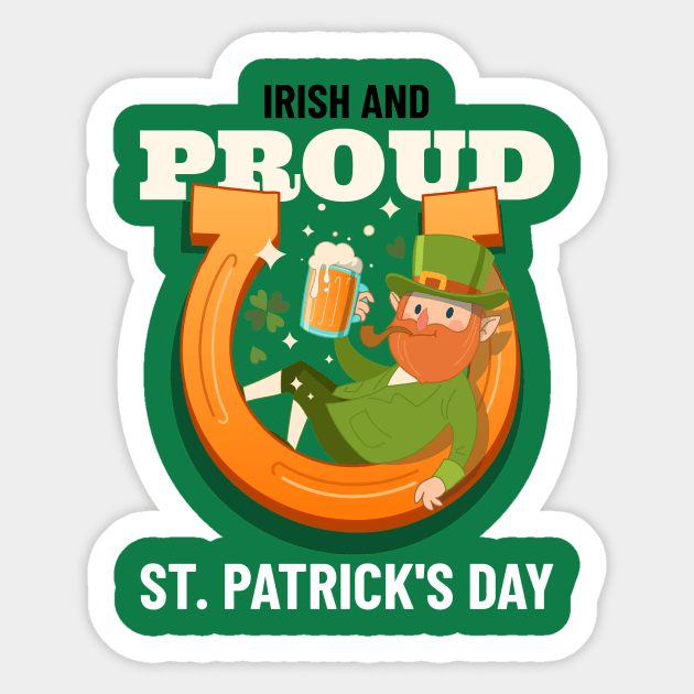 Irish and proud Sticker by CoffeeBrainNW